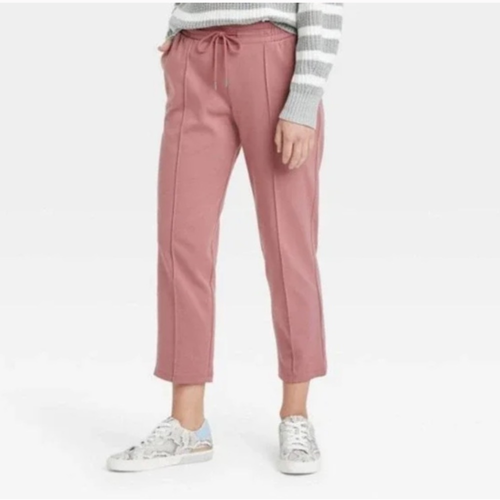 A New Day Dusty Pink Rose Mauve High Rise Knit Pants